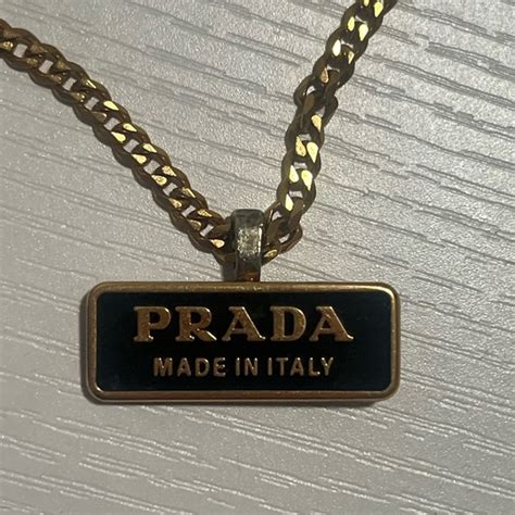 prada black card bracelet|prada reworked necklace.